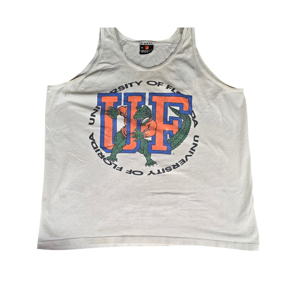 Vintage 90s University of Florida Gators‎ Tank Top Signal Sports XL USA Made